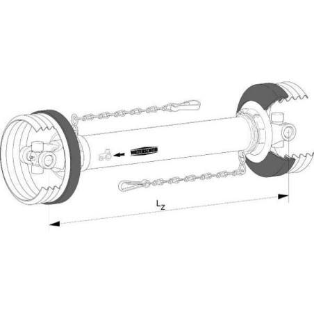 Wał przegubowy bez widłaków W2300 L=860 mm Walterscheid