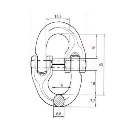 Ogniwo łączące Connex, 6 mm