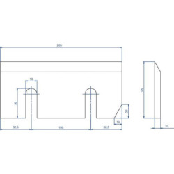Noże do rębaka 205x95x10