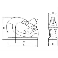 Hak dp przyspawania, 10 t