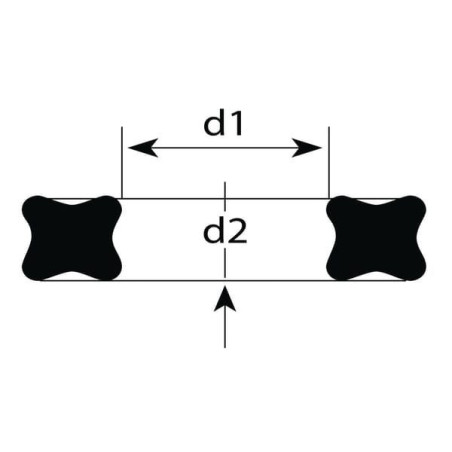 Pierścień uszczelniający x-ring 45.7x2.62mm Kramp