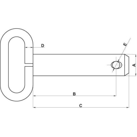 Sworzeń z uchwytem 22x157 mm Kramp