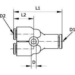 Trójnik wtykowy redukcyjny Y, 6-4-4 mm Kramp