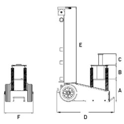 Podnośnik pneumatyczno-hydrauliczny 24T