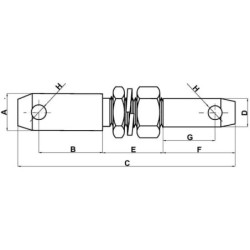 Sworzeń przykręcany cięgła dolnego 28/22x190 mm kat.1/2 Kramp