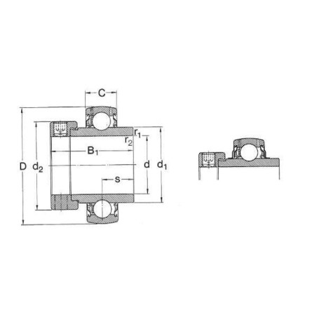 Wkład łożyska 30x62x18 mm SKF