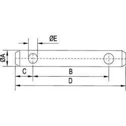 Sworzeń łącznika górnego 25x164 mm gopart