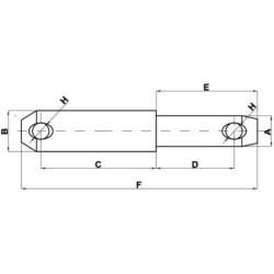 Sworzeń cięgła dolnego 22x60 mm kat.1/2 Kramp