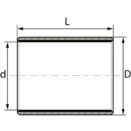 Tuleja łożyska ślizgowego ZB-PBM, 25 x 25 mm