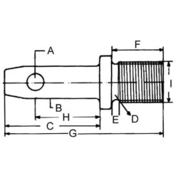 "Sworzeń stabilizatora 22x103 mm gwint: 3/4"" UNFx57 mm Kramp"