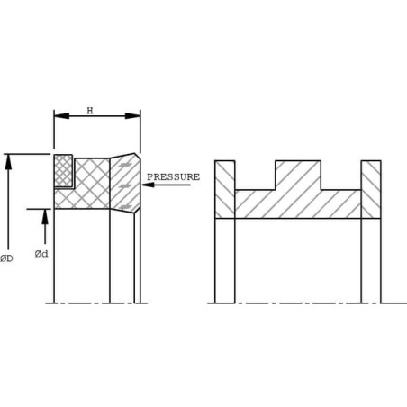 Uszczelniacz tłoczyska typ B-S11EA 80x60x13.5