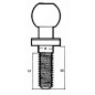 Sworzeń kulowy przykręcany, K50 16 x 51 mm