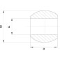 Kula dźwigni dolnej kat.2/1 Ø22,61/56,44x34,93mm Kramp