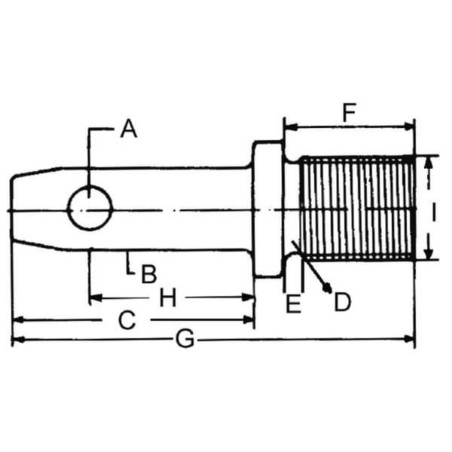 "Sworzeń stabilizatora 19x99 mm gwint: 3/4"" UNCx38 mm Kramp"