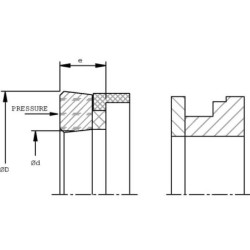 Uszczelniacz tłoczyska typ ZA-WAKR 90x70x13.5 B-WA+KR