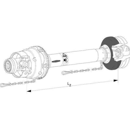 Wał przegubowy szerokokątny WWE 2380 L=1210 mm Walterscheid