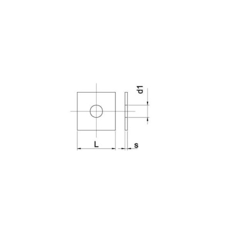 Podkładka kwadratowa M20x5 mm, stal ocynk ogniowy Kramp