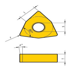 Obrotowa płytka tnąca kształt W trygonometryczny 80° ISO i-Tools, WN..0804…(10x)