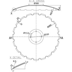 Talerz uzębiony 460x4.0 mm