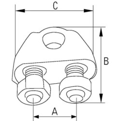 Zacisk do lin ze stali nierdzewnej A4 10 mm