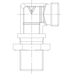 Złącze kolankowe grodziowe M12x1.5 6L