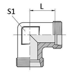 Złącze kolankowe M14x1.5 8L