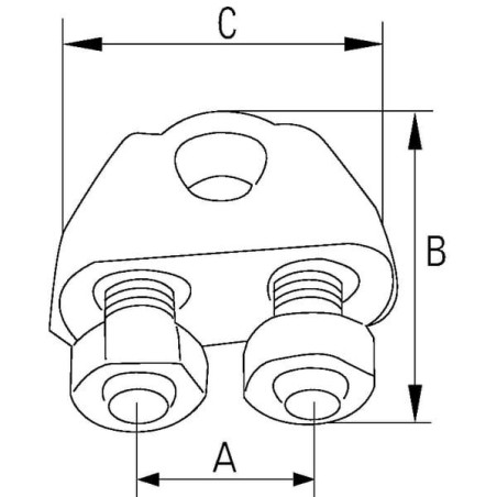 Zacisk do lin A4, 6 mm