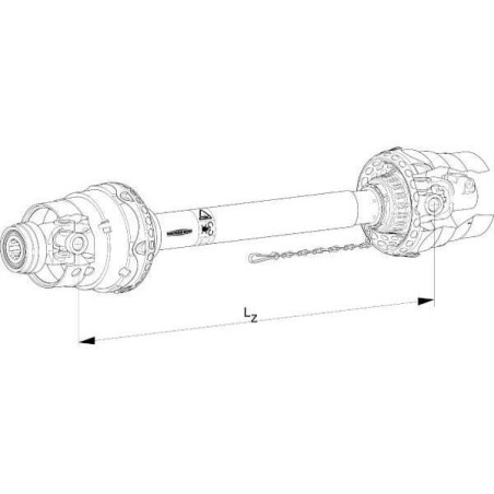 Wał przegubowy szerokokątny WWZ 2580 L=1210 mm Walterscheid