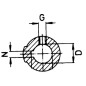 Widłak, z piastą, otwór gwintowany, 22x22 mm, W2100/W100E Walterscheid