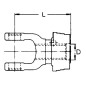 Widłak, szybkozłączny z pierścieniem ustalającym, 25x22 mm - 10 frezów, W2100/W100E Walterscheid