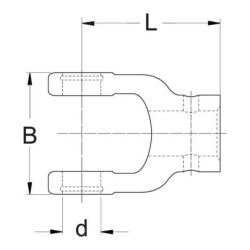 Widłak, z piastą, na kołek sprężysty, 30 mm, W2300/P300/W300E Walterscheid