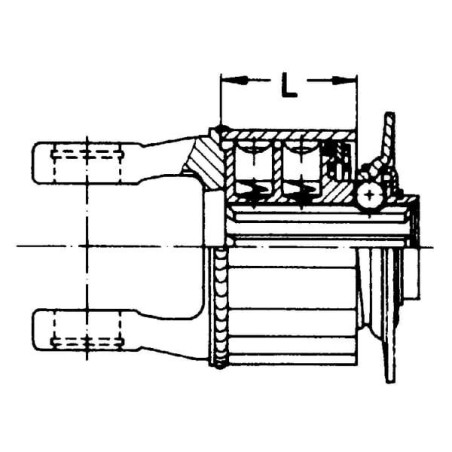 Sprzęgło, zapadkowe jednokierunkowe, Walterscheid K31B, 1 3/8 Z6, seria W2100