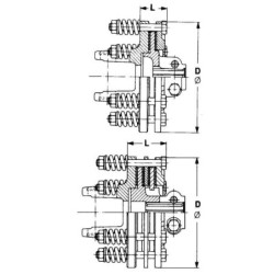 Sprzęgło cierne, Walterscheid, K90/4, 1 3/4 Z6, seria W2500