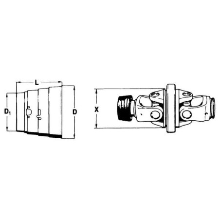 Kołpak ochronny Walterscheid, SD05/15, D-142 mm, L-125 mm, seria W2280