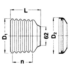 Kołpak ochronny Walterscheid, SC05 R10, D-127 mm, L-163 mm, seria W 2100