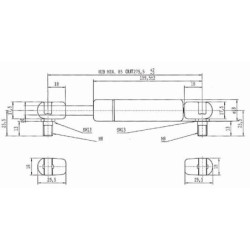 Sprężyna gazowa L275.5 mm 200N Stabilus