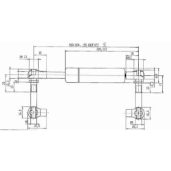 Sprężyna gazowa L475 mm 200N Stabilus