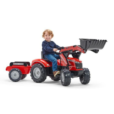 Koparko-ładowarka Massey Ferguson S8740 z przyczepą