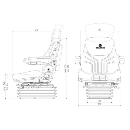 Siedzenie Maximo Comfort Plus z tworzywa