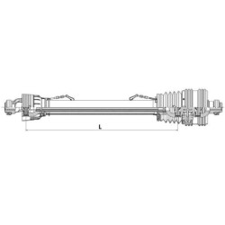 Wał przegubowy szerokokątny PTO 50 L=1010 mm gopart