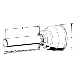 Osłona wału WOM połowa wew. szerokokątna SC25, L=1000 mm Walterscheid