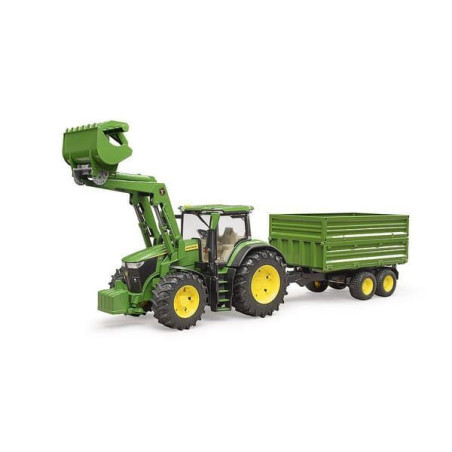 Bruder Ciągnik John Deere 7R 350 z ładowaczem czołowym i przyczepą U03155