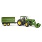 Bruder Ciągnik John Deere 7R 350 z ładowaczem czołowym i przyczepą U03155