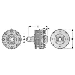 "Sprzęgło cierne jednokierunkowe RF6 1-3/8"" Z-6 seria T50/V50, 1200Nm"