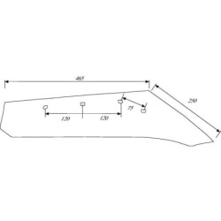 Lemiesz dziobowy, prawy SSP-350WEP Rabe