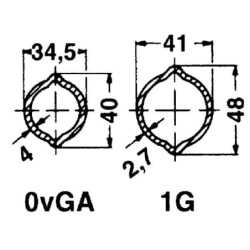 Rura profilowana powlekana cytryna 1G Ø wew. 42.6 Ø zew. 48x41x2.7 mm L=3 m Walterscheid