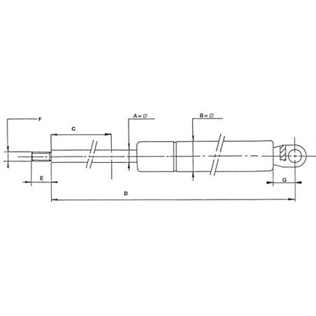 Sprężyna gazowa L177.5 mm 800N Stabilus