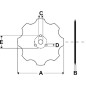 Krój tarczowy, płaski uzębiony 457 mm Kverneland