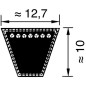 Pas klinowy Optibelt, SPA 13x1707