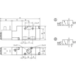 "Zawór elektrom. 3/2-dr.NC-1/4"""